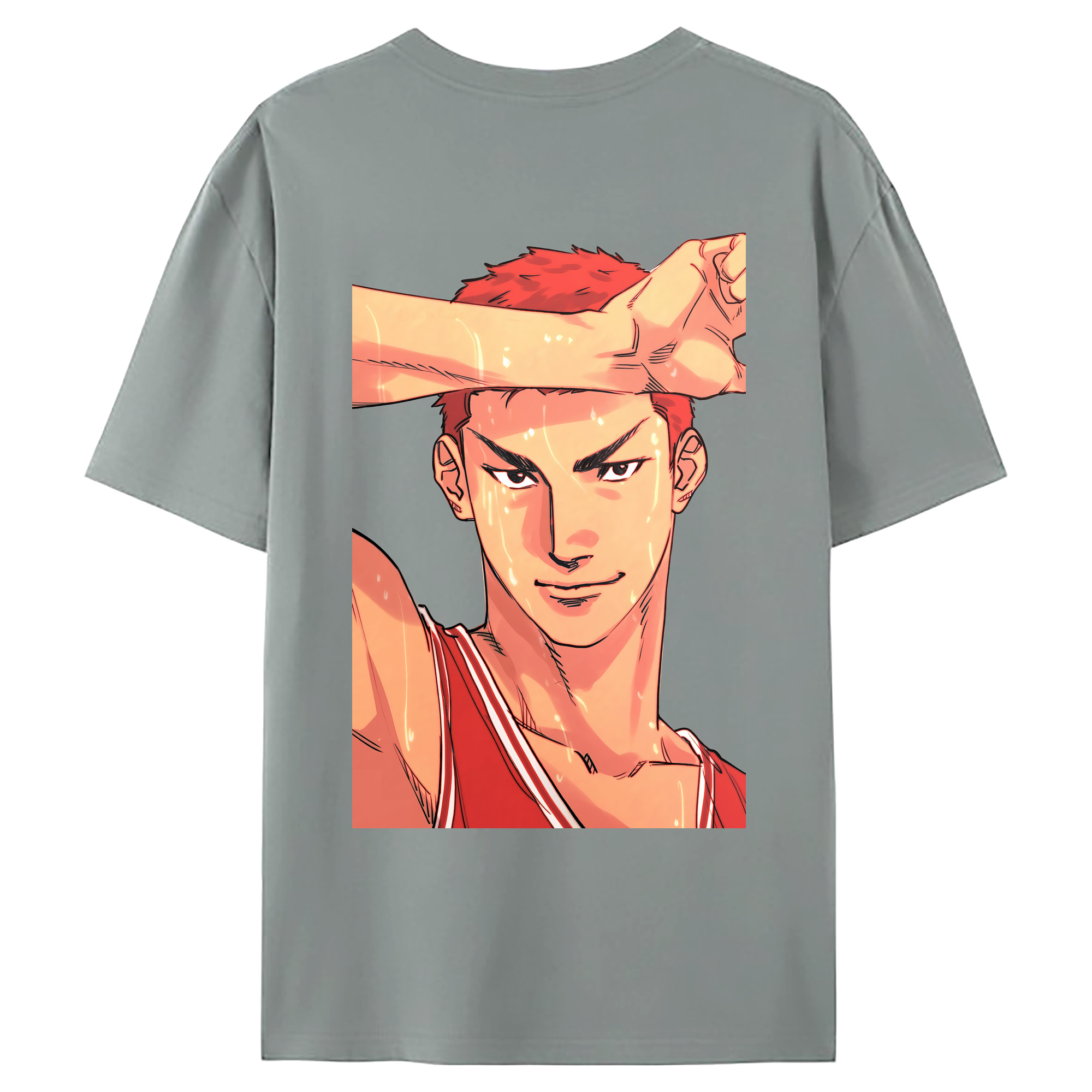 （画像用） SLAM DUNK／スラムダンク 綿100％ メンズ半袖Tシャツ（バックプリント） 通気性